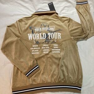 True Religion Velour Track Jacket, Men’s size large, full zip-up. NWT! $139.00!